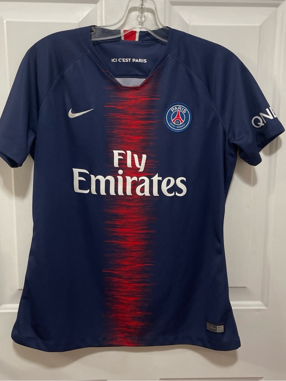 Nike Paris Saint-Germain Home Jersey - Navy with Red Center Stripe women’s large
